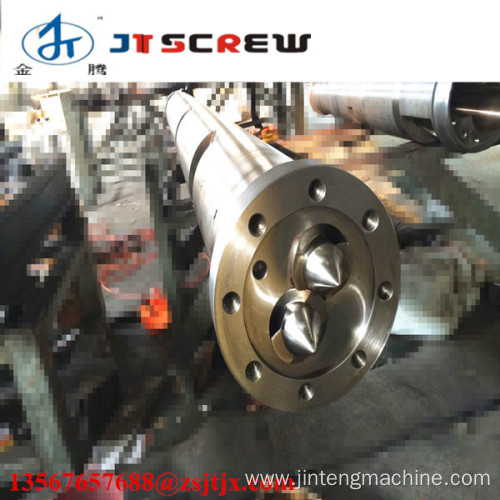 twin spindle and cylinder for plastic extruder machine